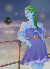 Waist-Up Ink+Colour simple BG